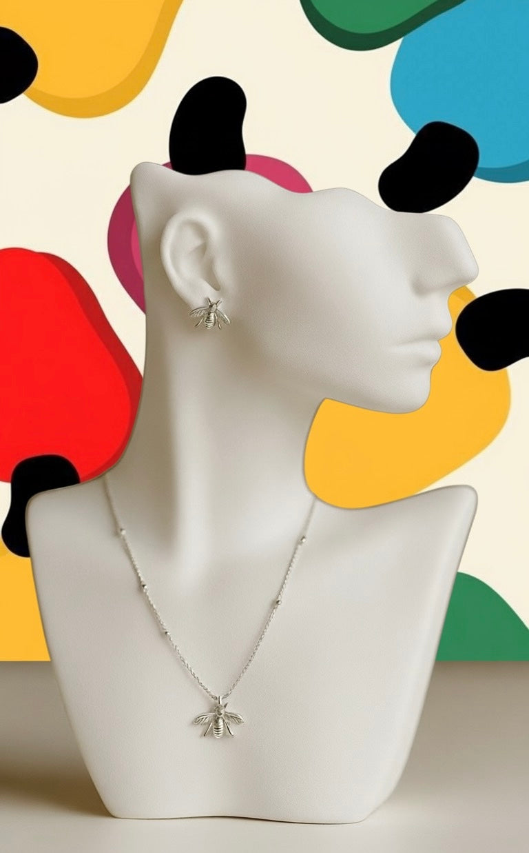 CONJUNTO ABELHA PRATA