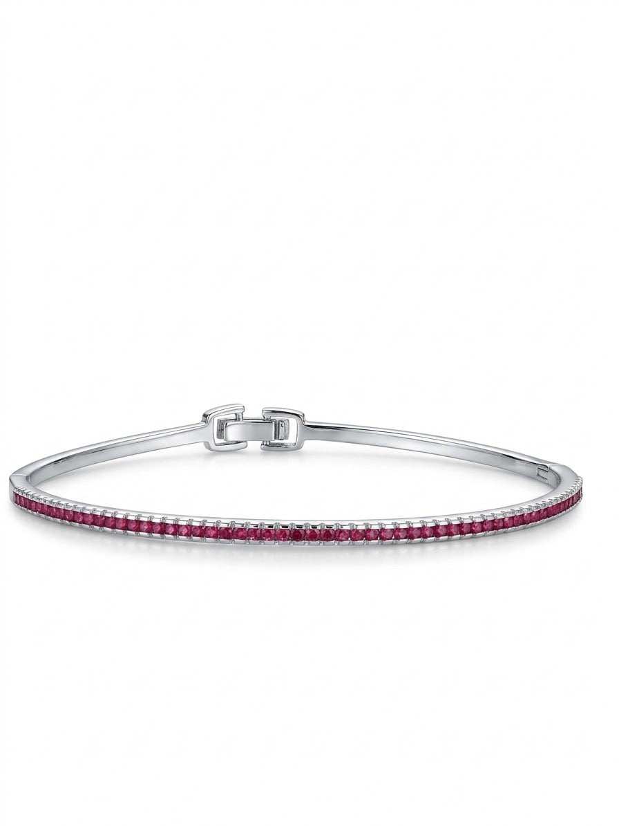 Bracelete Prata e Rosa