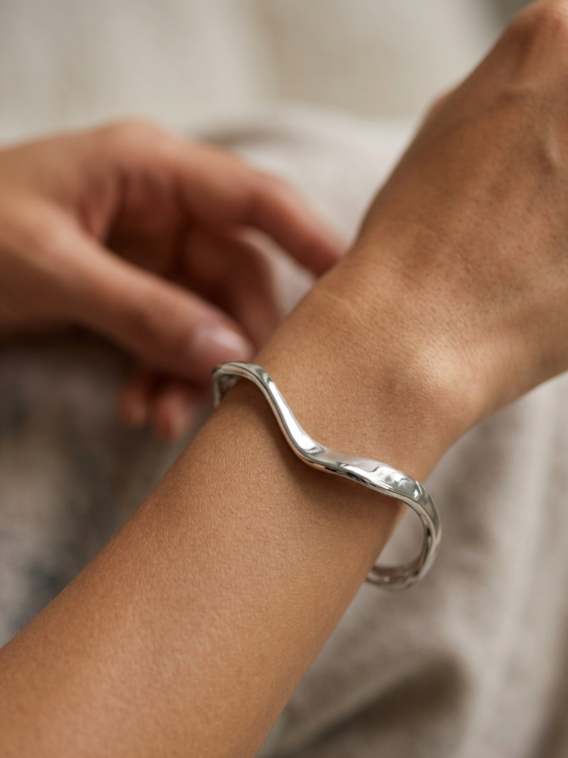 Bracelete Prata Quadrado Biju
