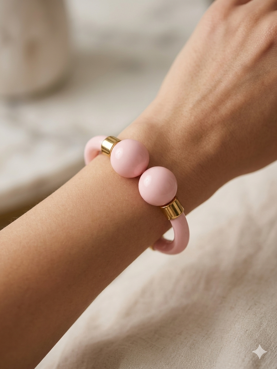 Bracelete Rosa Claro