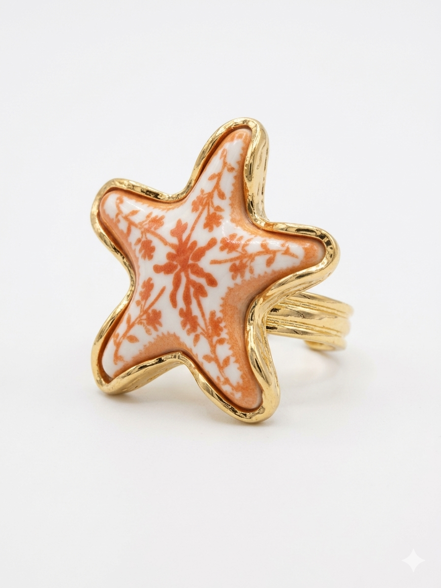 Anel Estrela Laranja