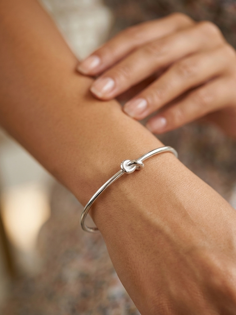 Bracelete Prata Nó Biju