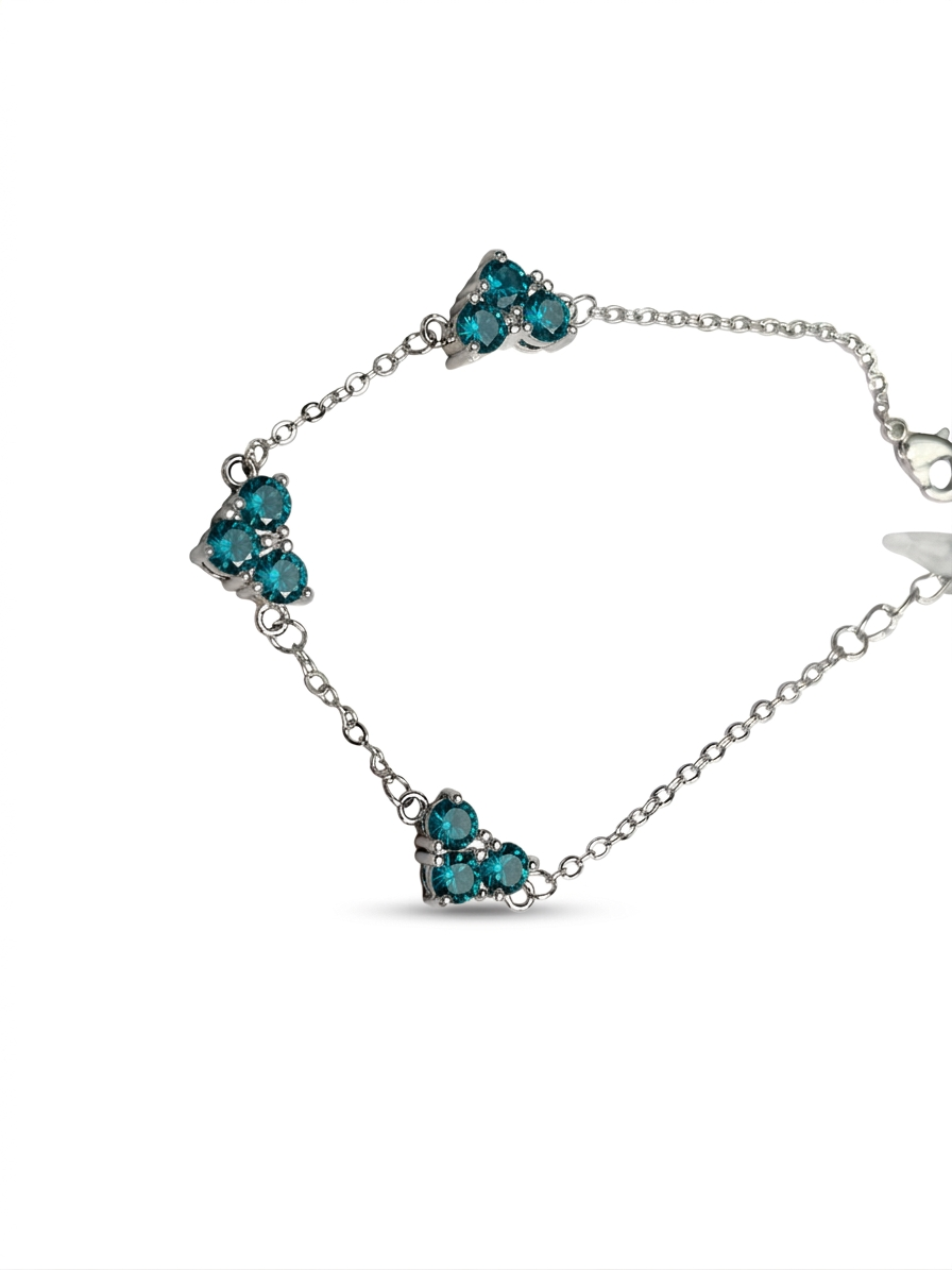 Pulseira Coração Verde Água