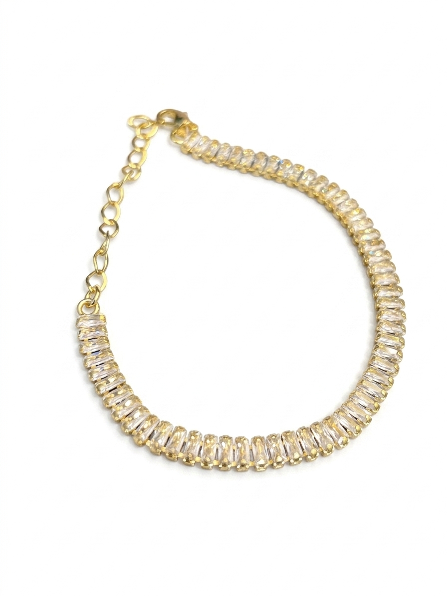 Pulseira Baguete Zircônia
