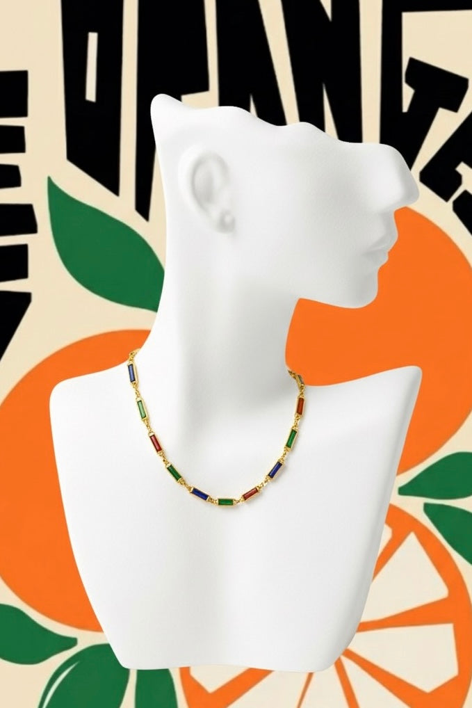 COLAR BAGUETE COLORIDA