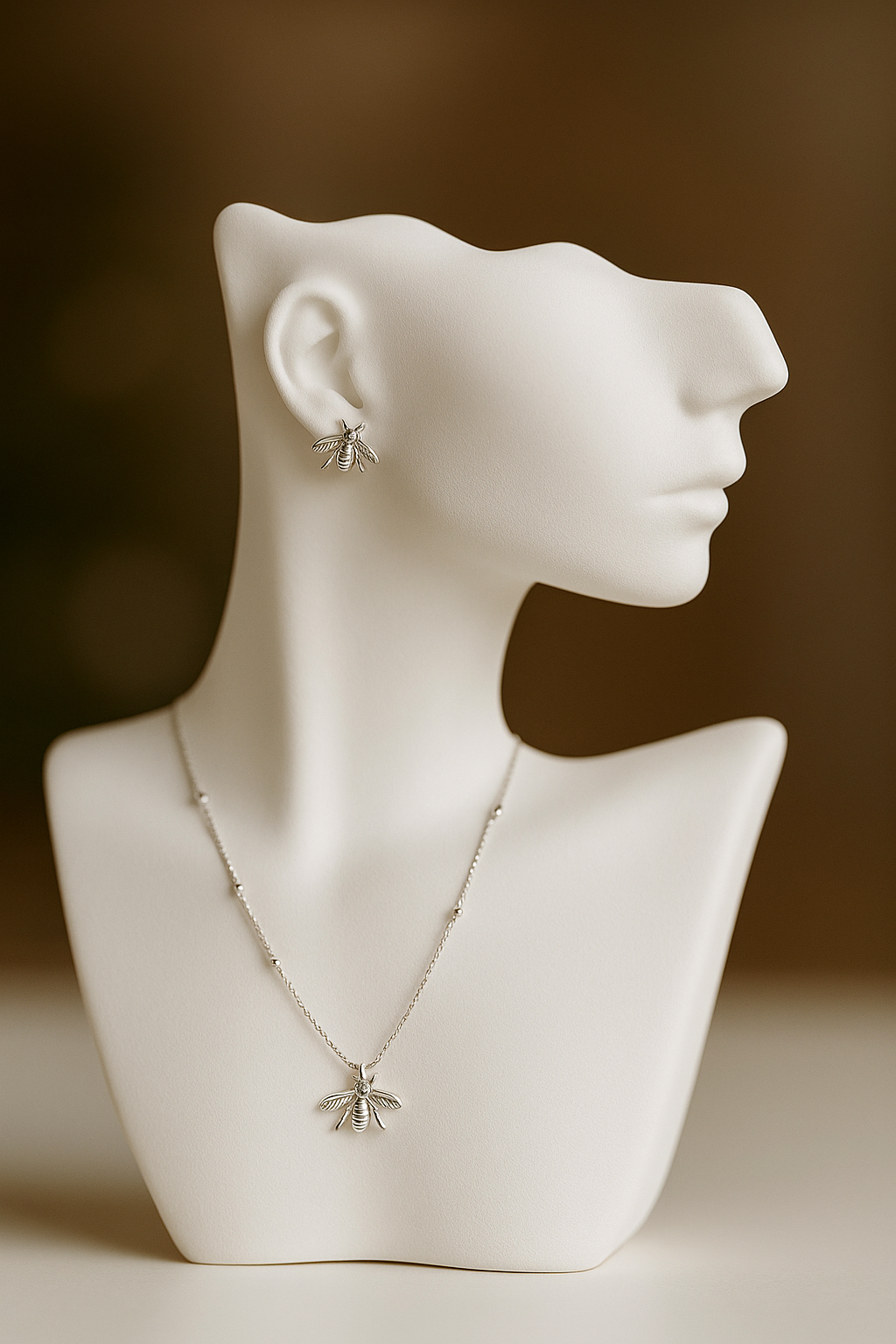 CONJUNTO ABELHA PRATA