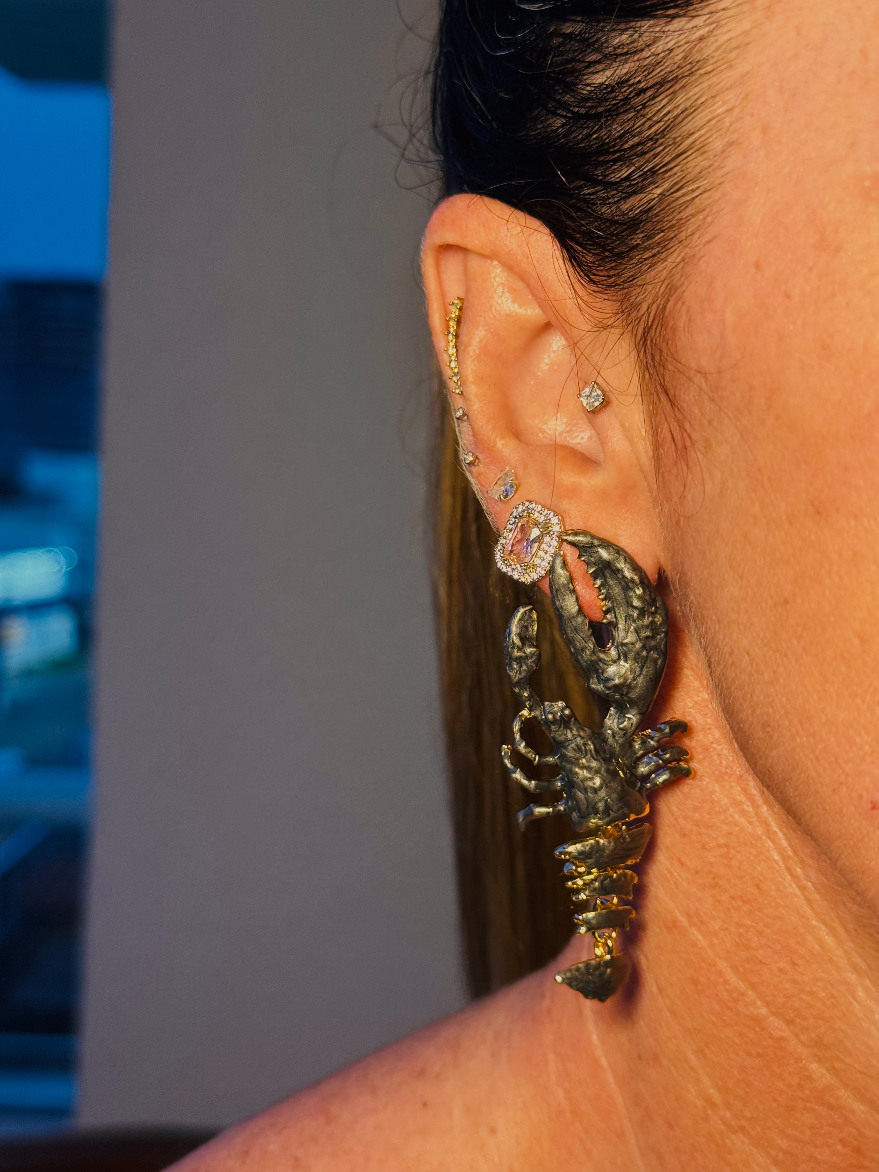 Brinco Lagosta Cinza