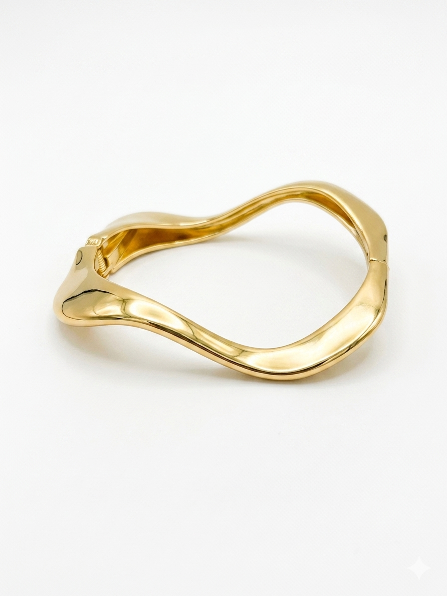 Bracelete Dourado Quadrado Biju