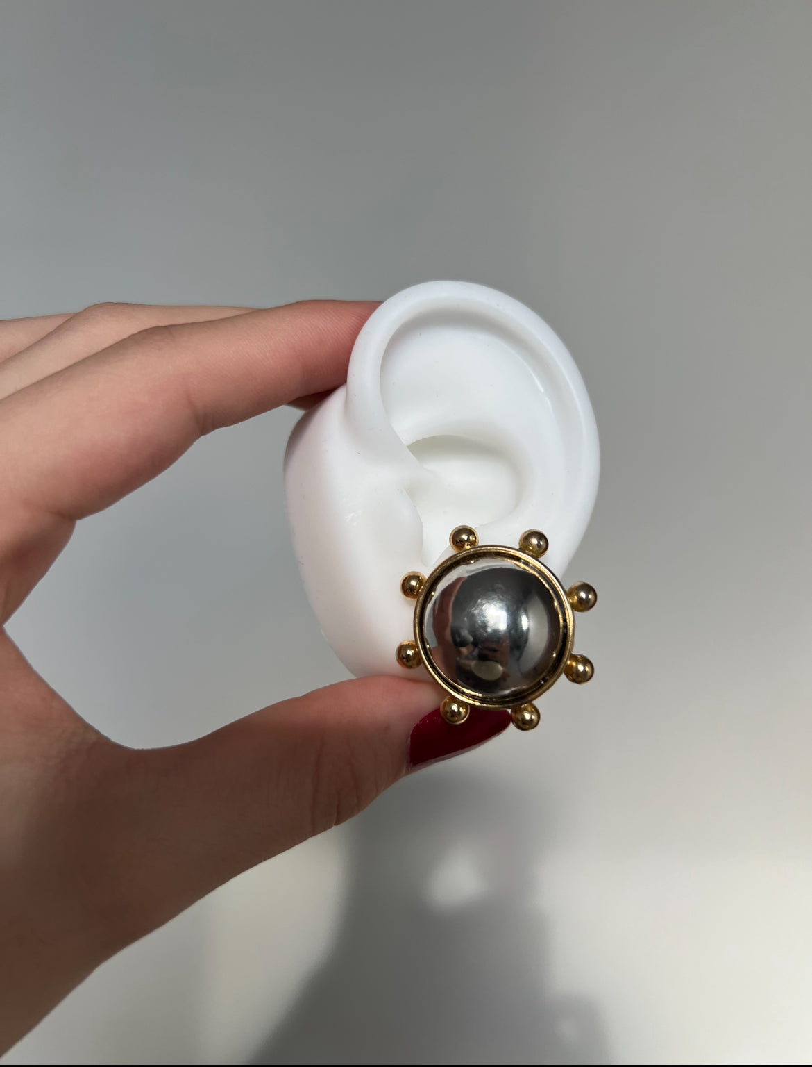 Brinco Biju Prata & Dourado