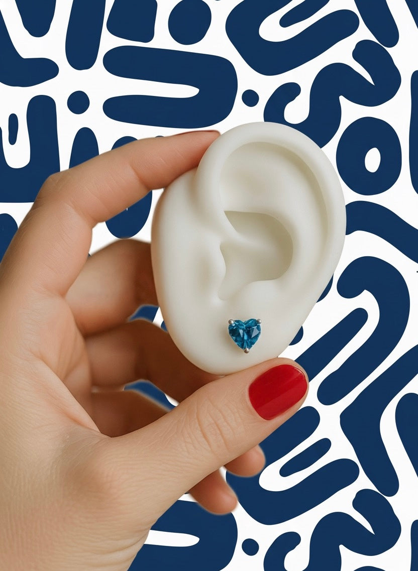 BRINCO CORAÇÃO AZUL