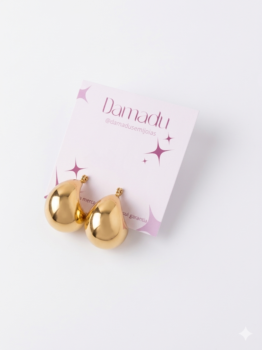 Brinco Argola Dourada Biju