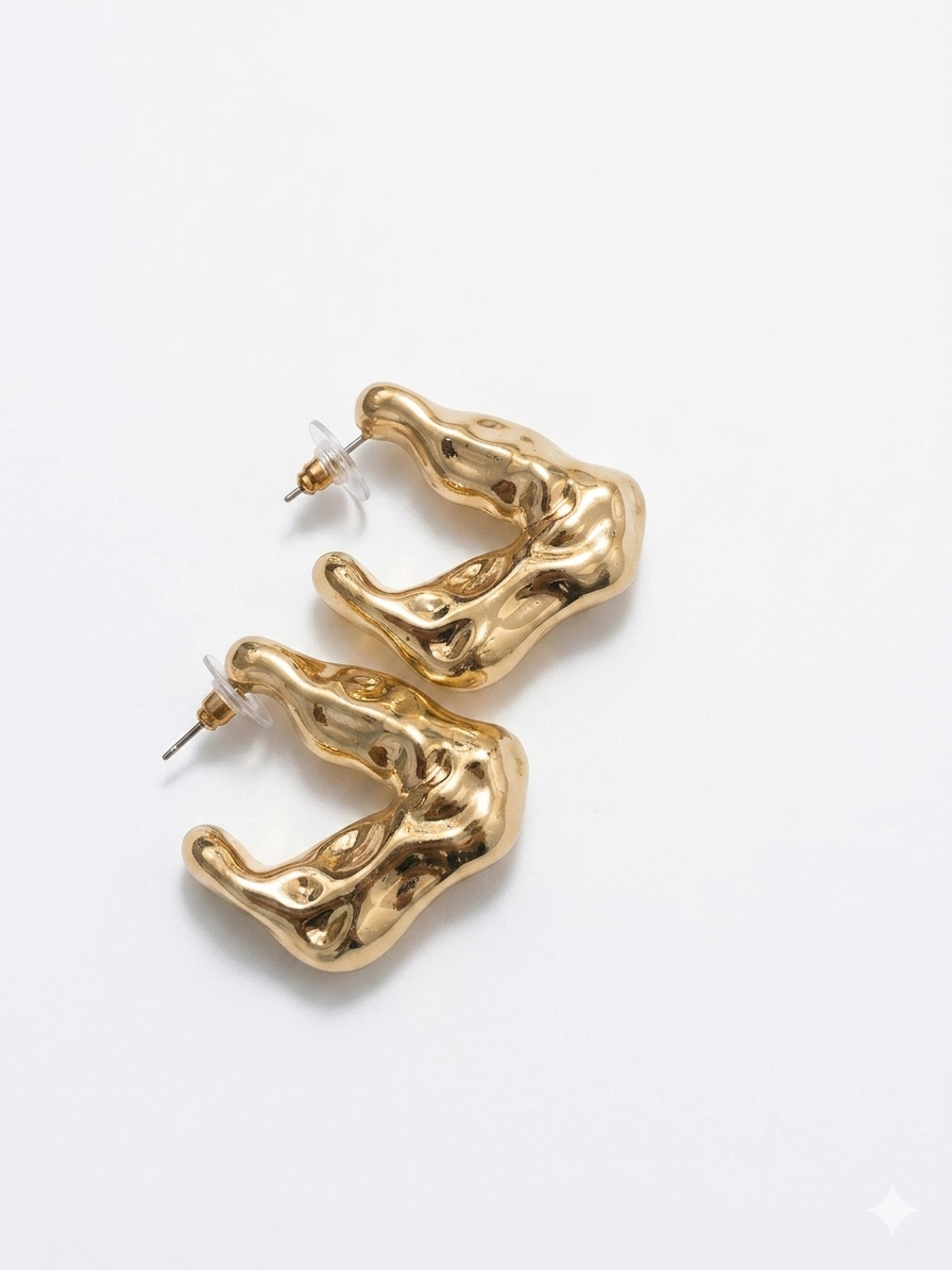 Brinco Orgânico Dourado