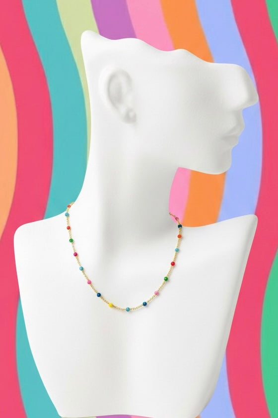 COLAR BOLINHAS COLORIDAS