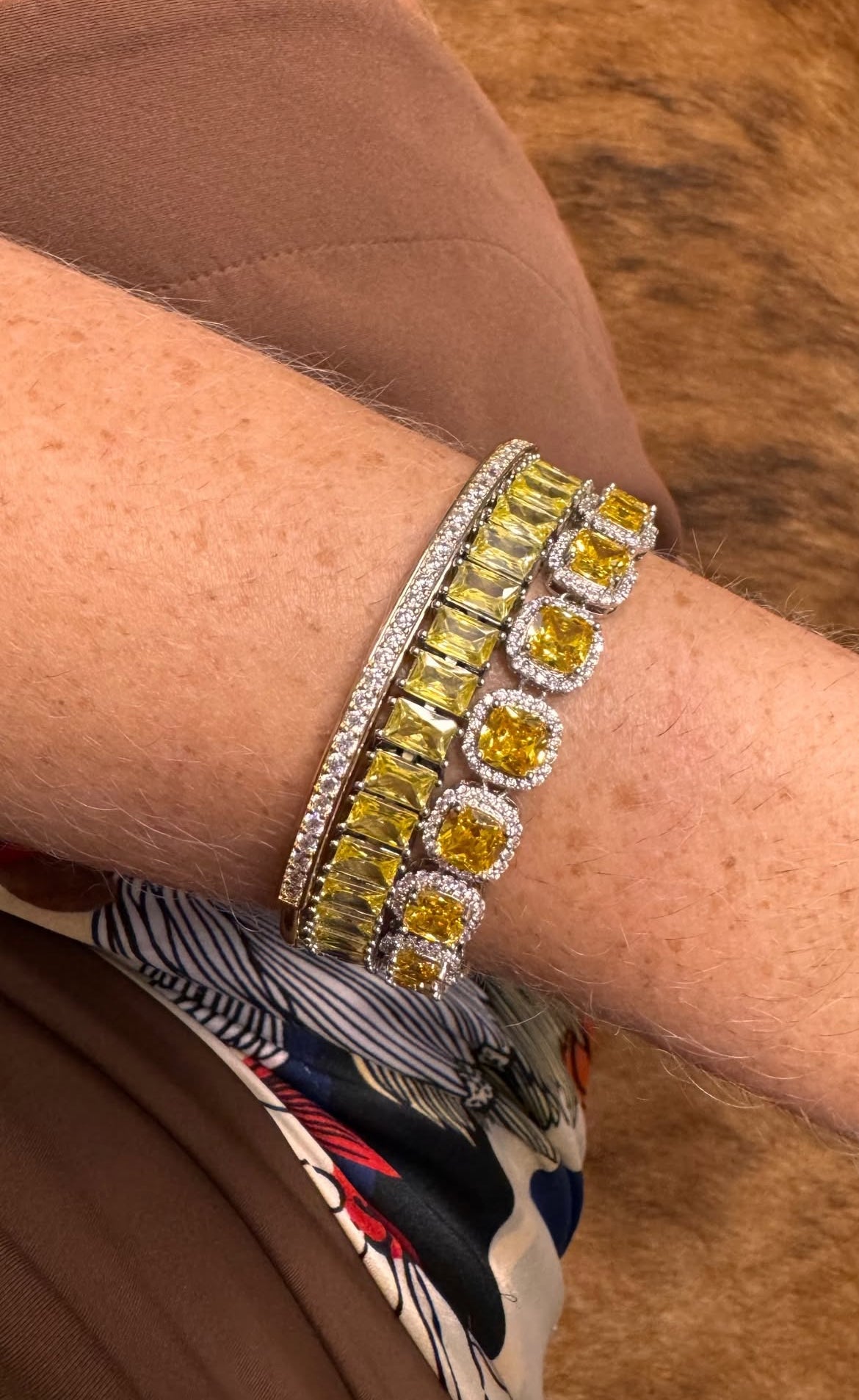 Pulseira Baguete Citrino