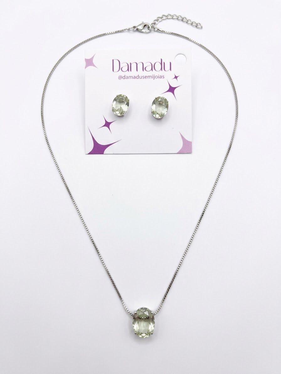 Conjunto Oval Esverdeado