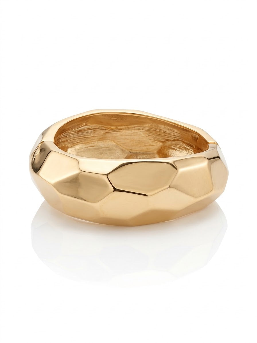 Bracelete texturizado dourado