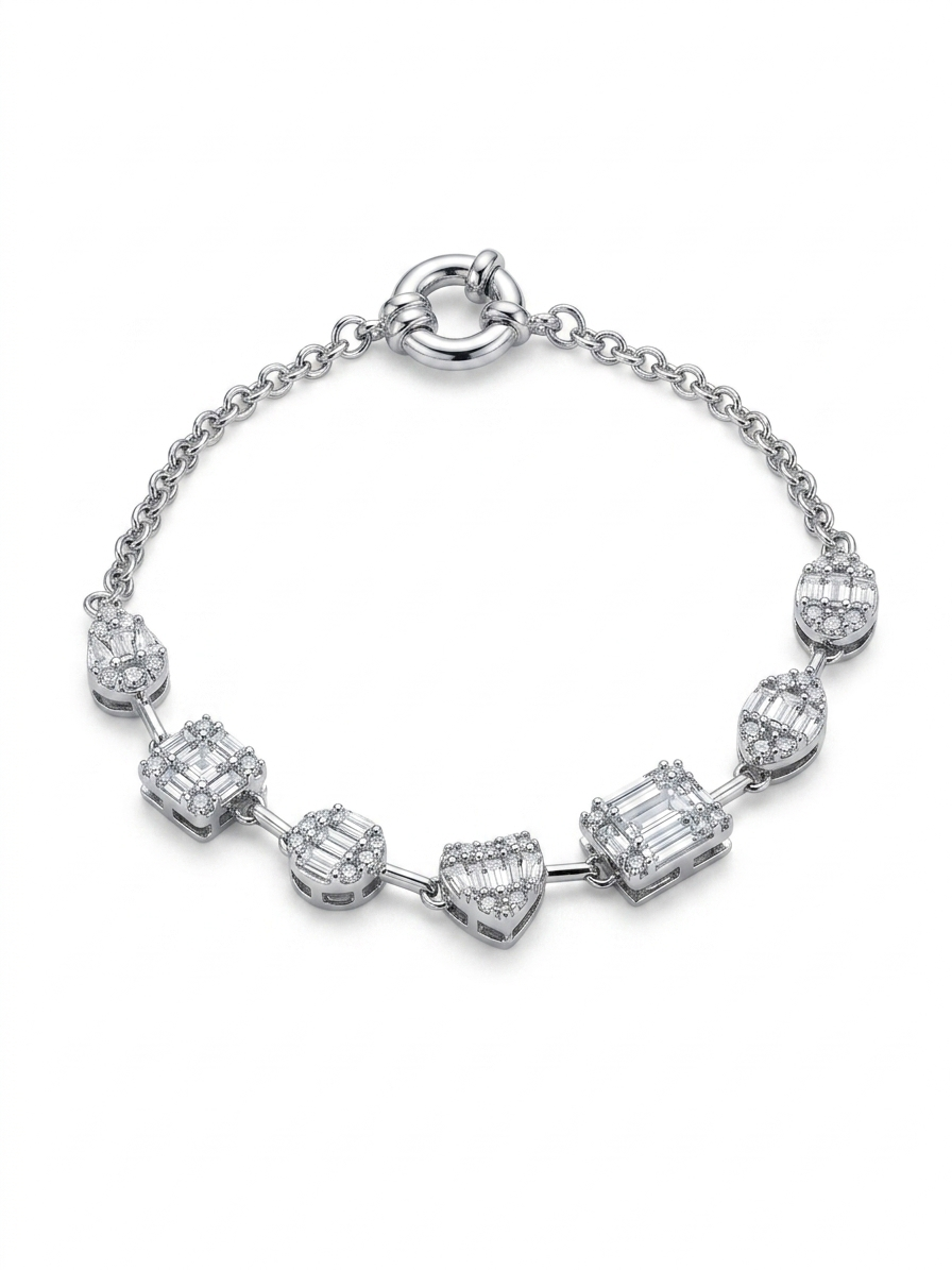 Pulseira Pingentes Prata