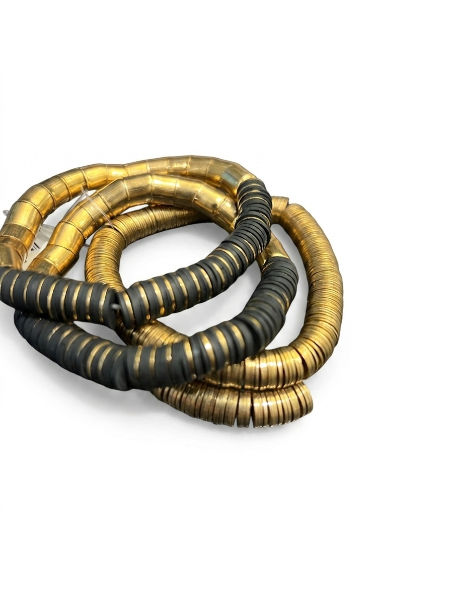 Bracelete Preto e Dourado