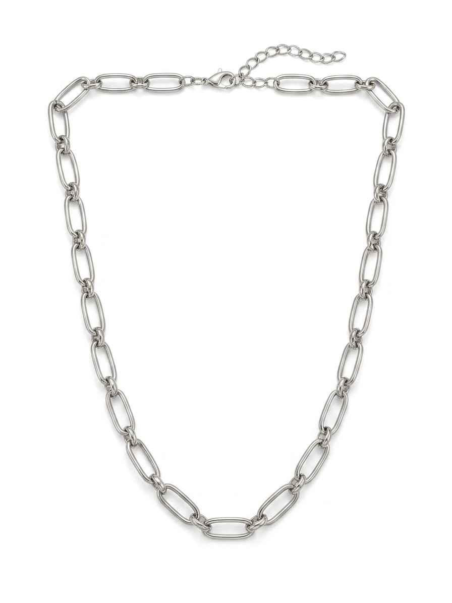 Colar Biju Corrente Oval